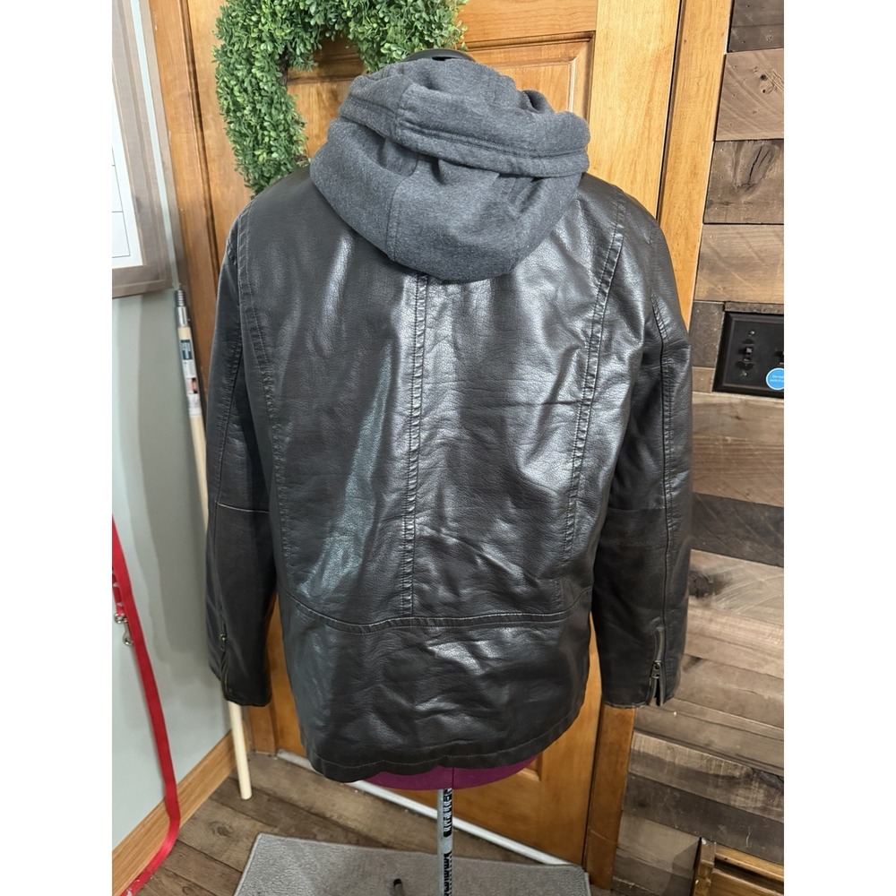 Levi's Strauss & Co Men's Faux Leather Sherpa Lined Aviator Bomber Jacket size M - Picture 2 of 9